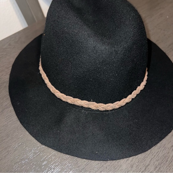 NWT Lovely Bird Black Wool San Miguel Fedora Braid Trim Hat - Picture 4 of 6